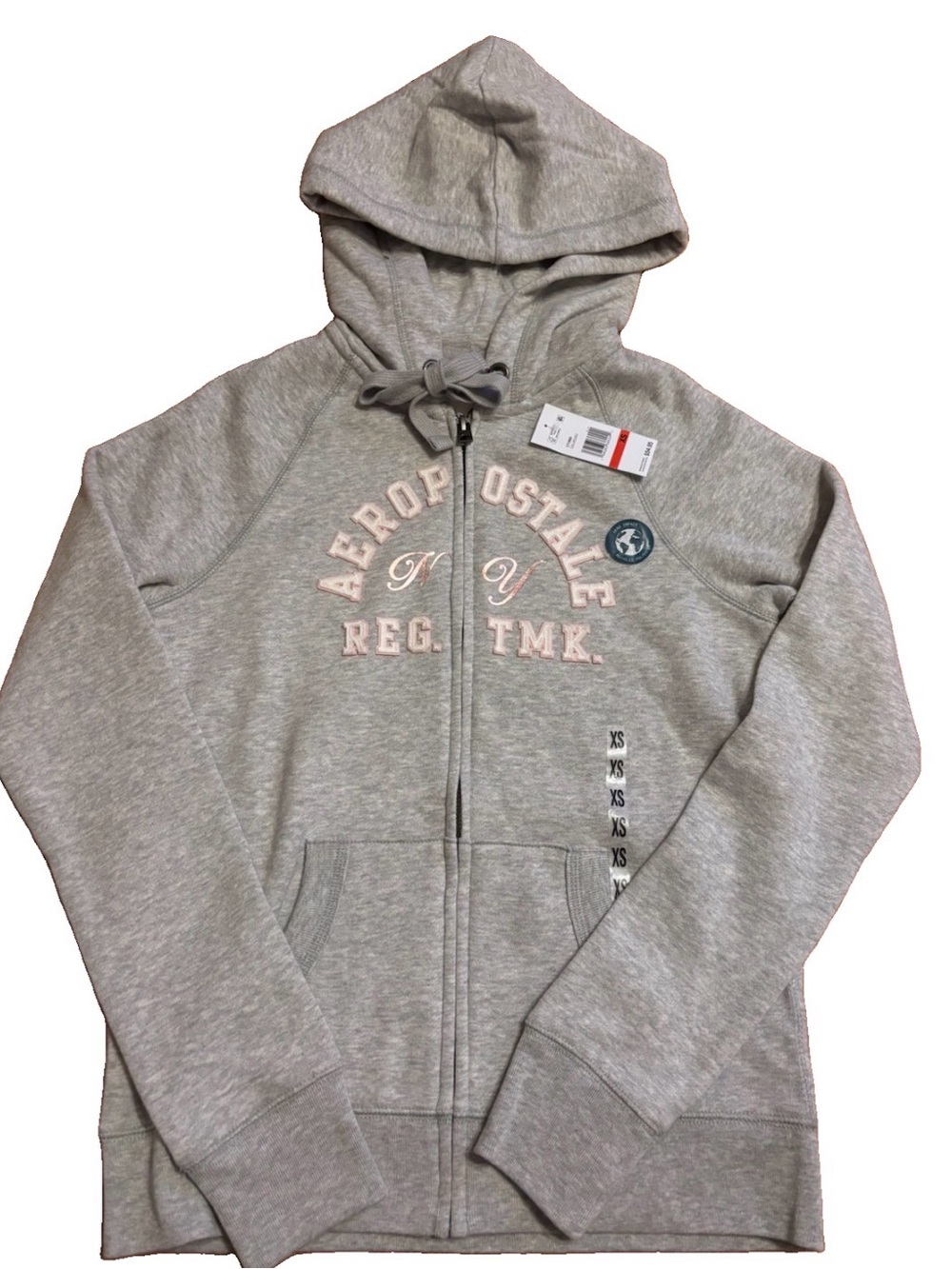 Aeropostale Girls Full Zip Logo Hoodie - XS